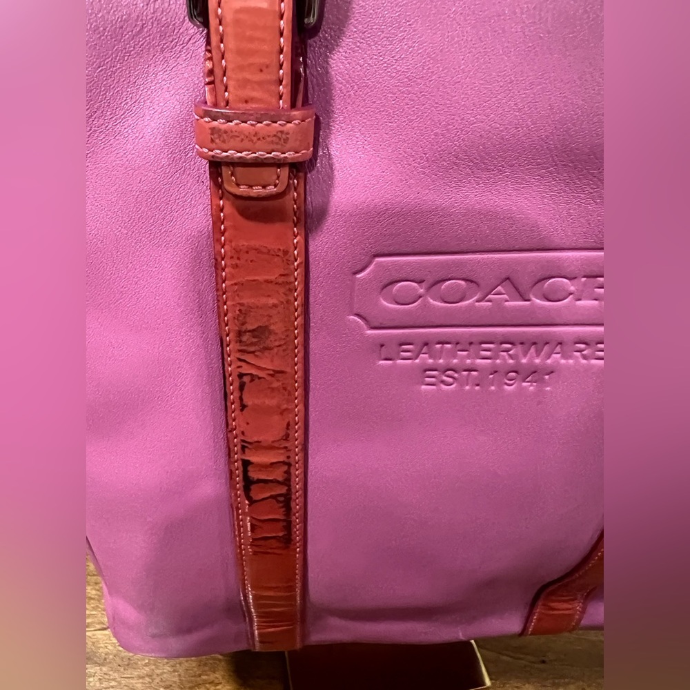 COACH Gallery Pink Leather Tote Bag-Authentic - Picture 10 of 16